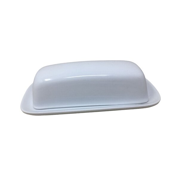Cordon Bleu White Butter Dish with Lid - Picture 1 of 7